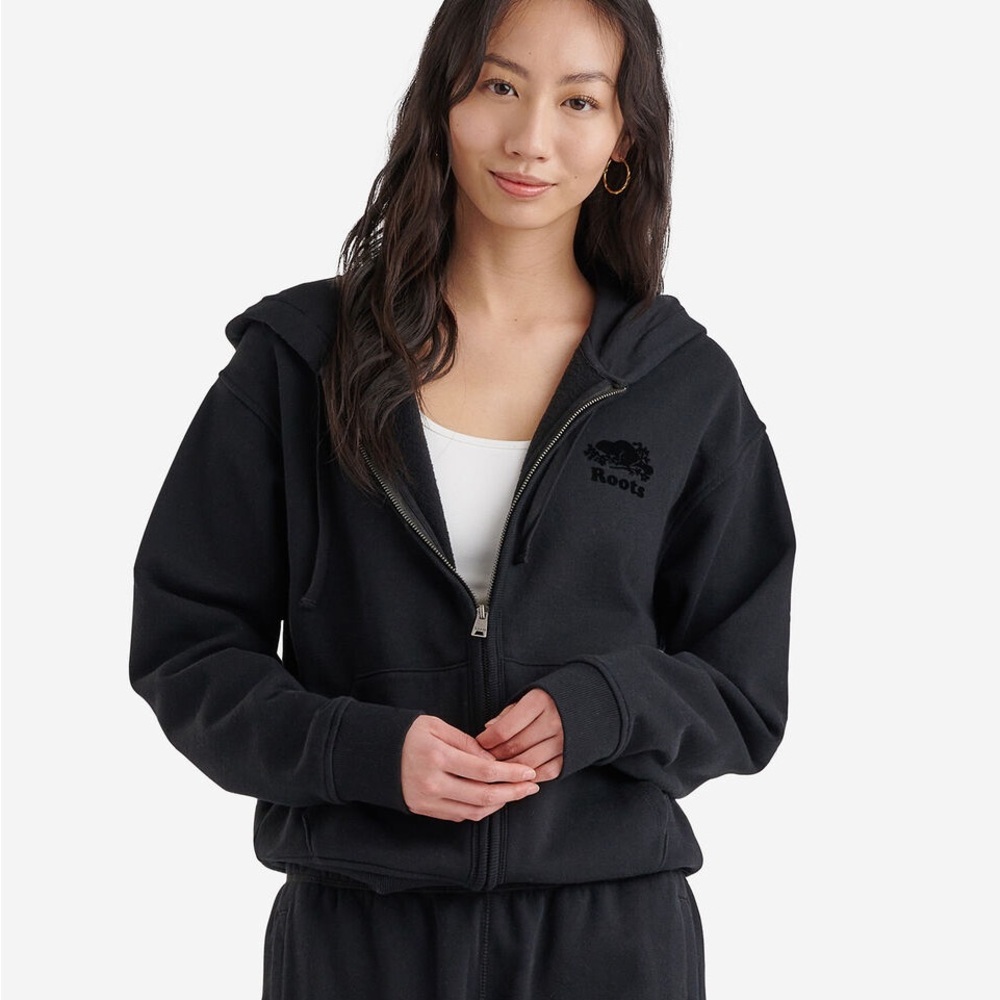 Roots Women's Charcoal Zip-Up Hoodie
